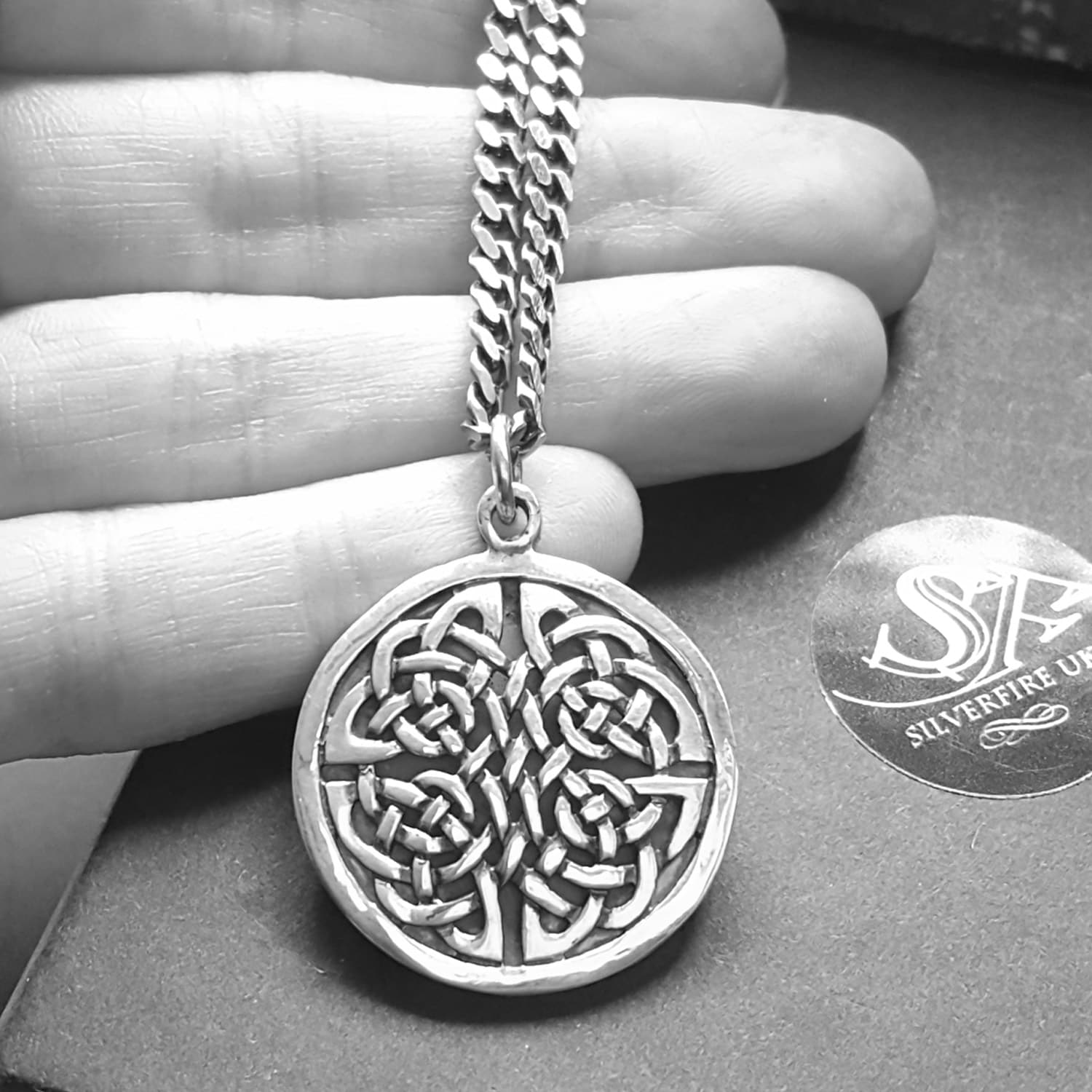 Mens Irish Witches Celtic Trinity Knot Cross 4-Pointed Wiccan Pendant  Necklace | eBay